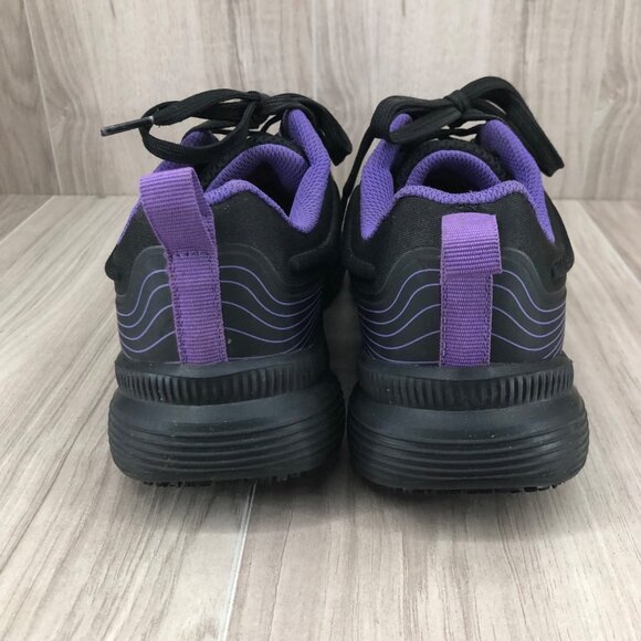 Skecher Composite Toe Work Shoes Womens 7 Black Lace Up Slip Resistant Shoes - Picture 8 of 11